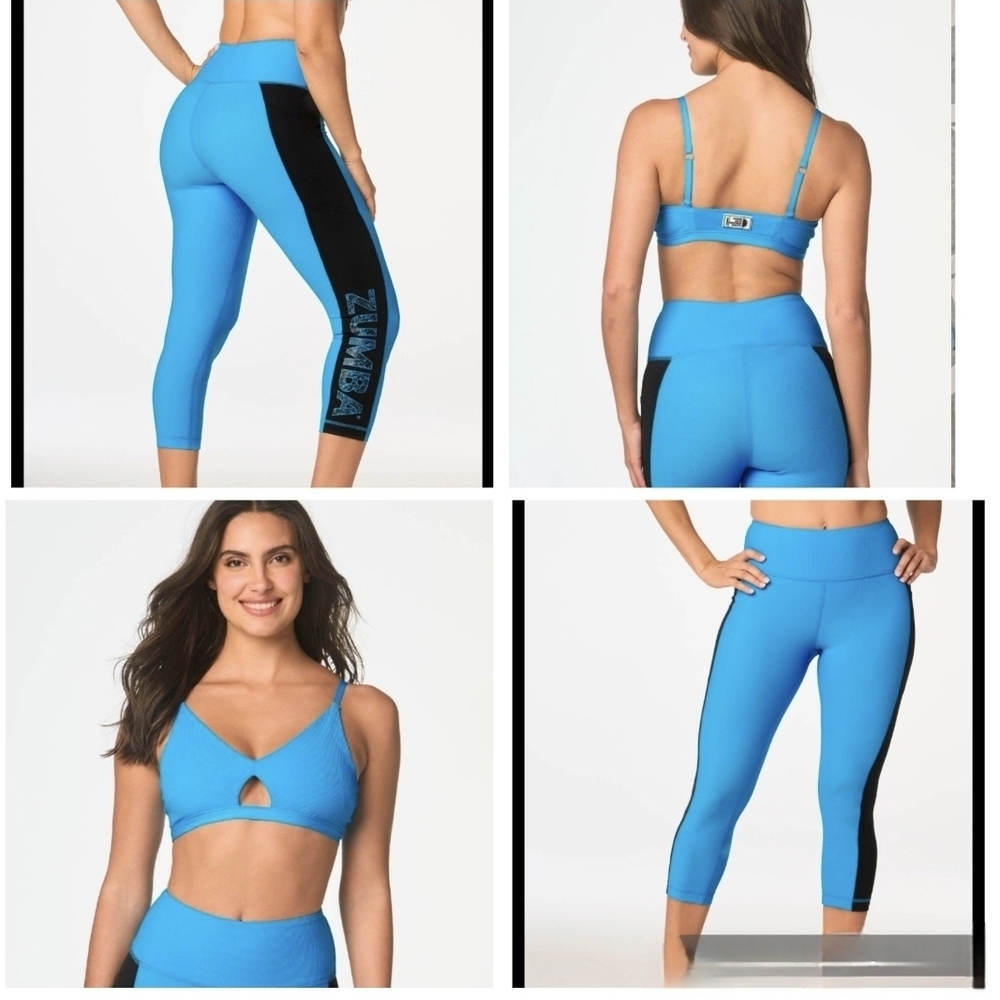 Zumba Blue and Black Activewear Set